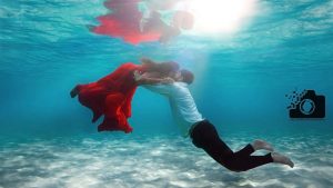 underwater pre wedding shoot