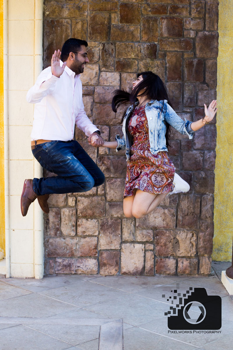 Pre Wedding Photo Shoot jumping shot