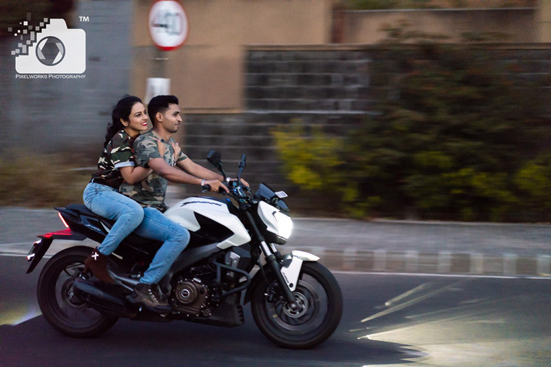 Pre wedding shoot ideas bike