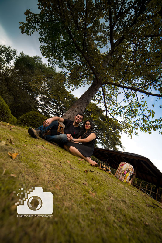 Pre wedding shoot at Okayama Garden tree