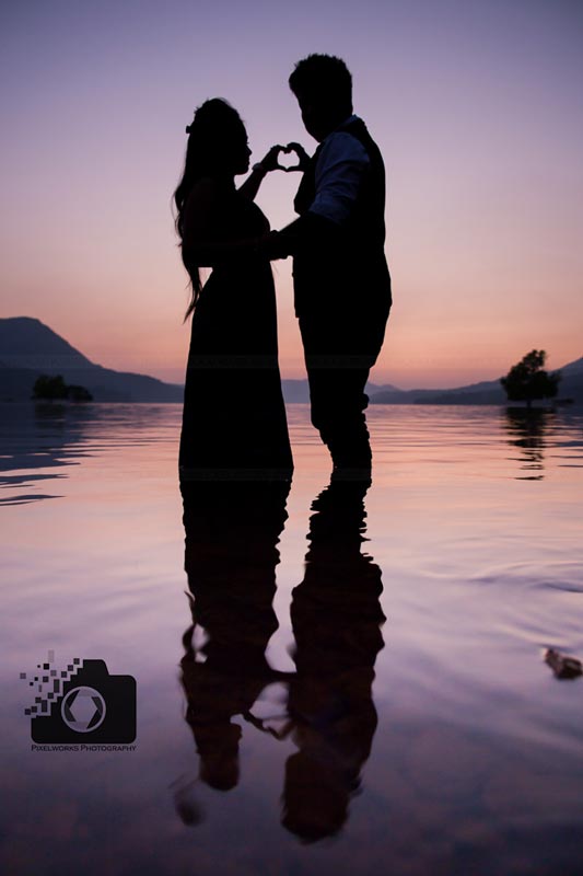 Indian pre wedding shoot sunset