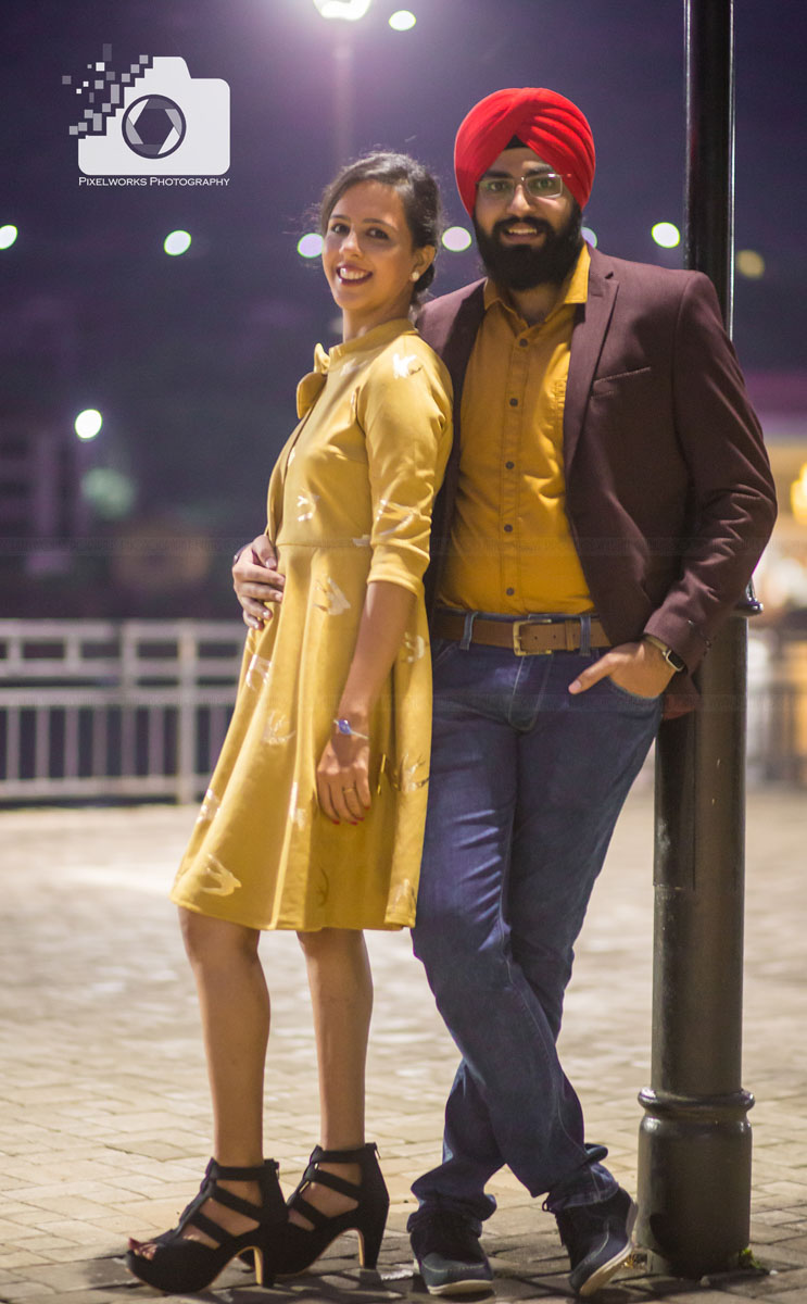 Punjabi pre wedding shoot night