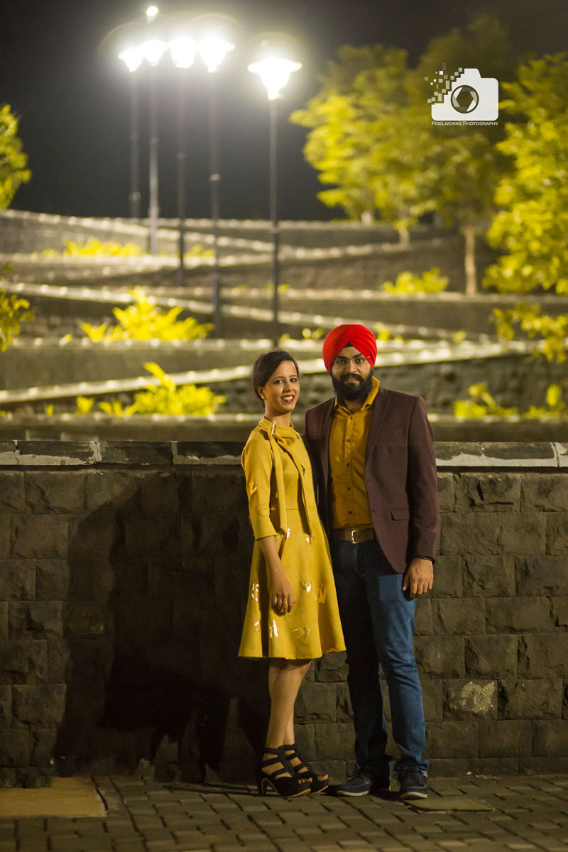 Punjabi pre wedding shoot lights