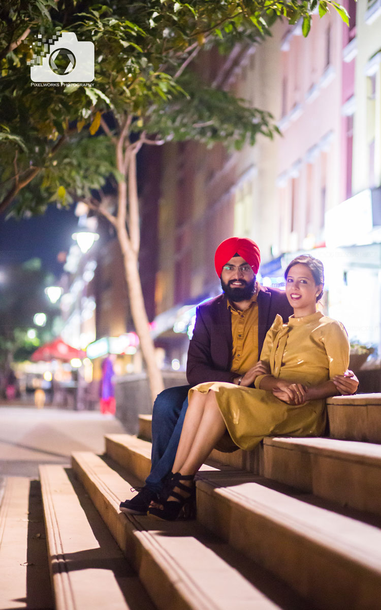 Punjabi pre wedding shoot stairs