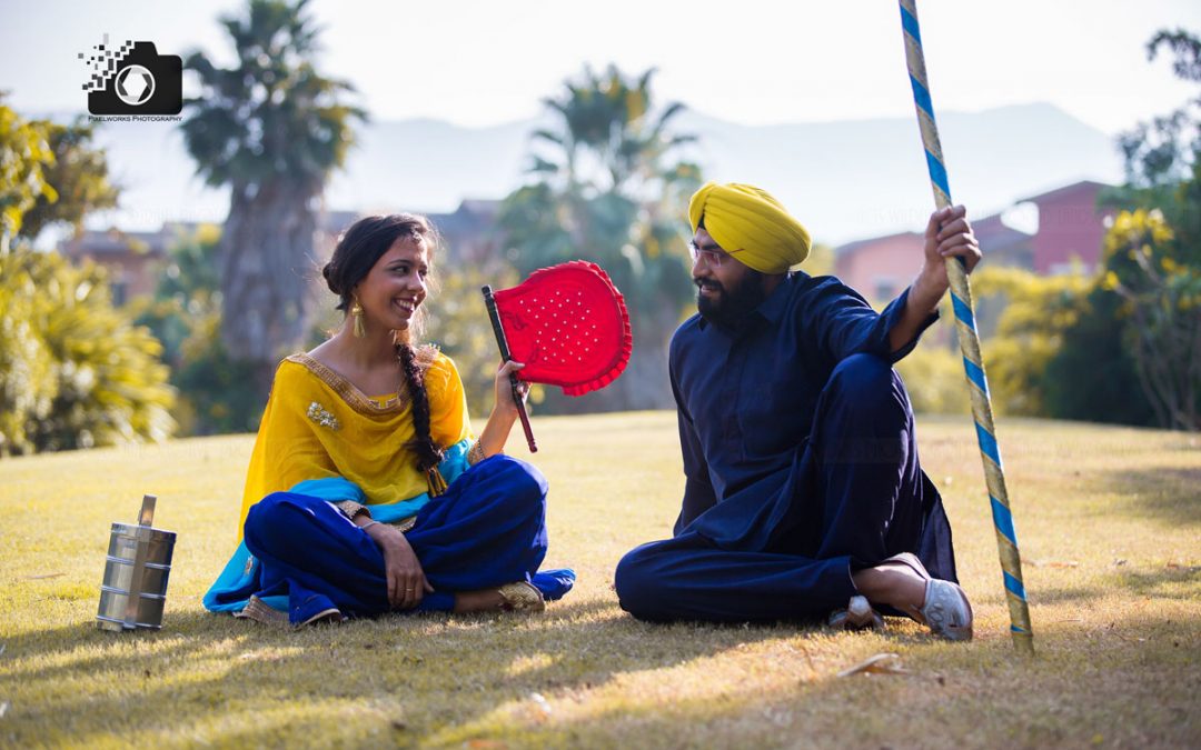 Punjabi pre wedding shoot tiffin