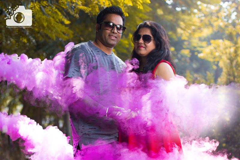 Color Smoke Photoshoot – Perfecting your Pre wedding shoot!