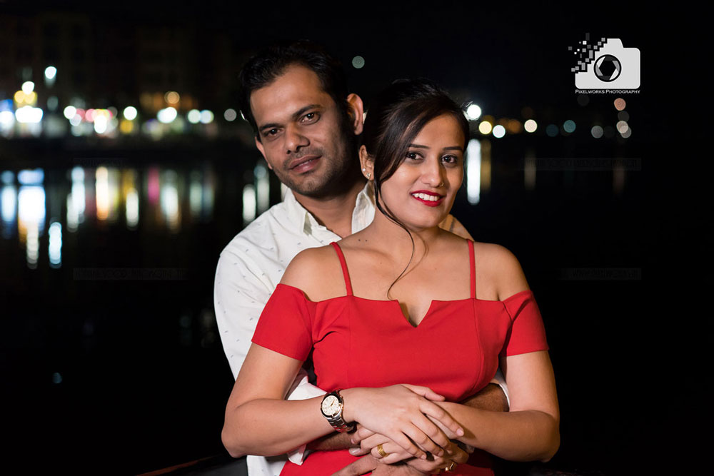 Night pre wedding shoot