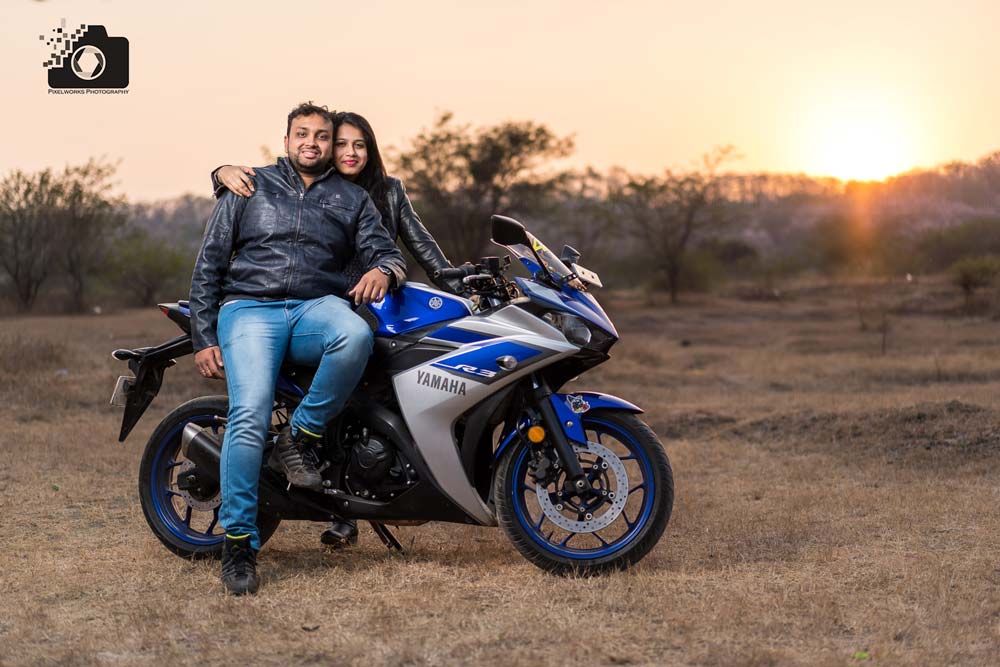 A bike photo shoot sunset