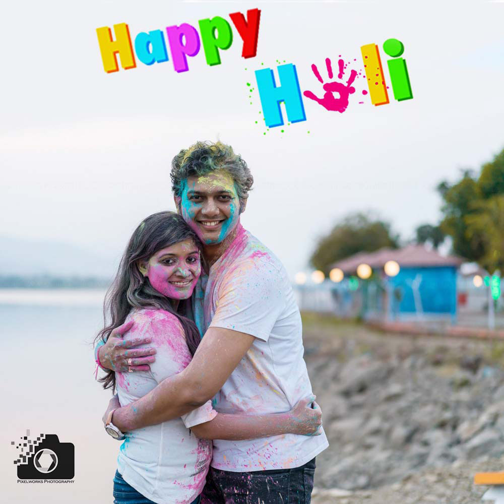 holi photoshoot pre wedding