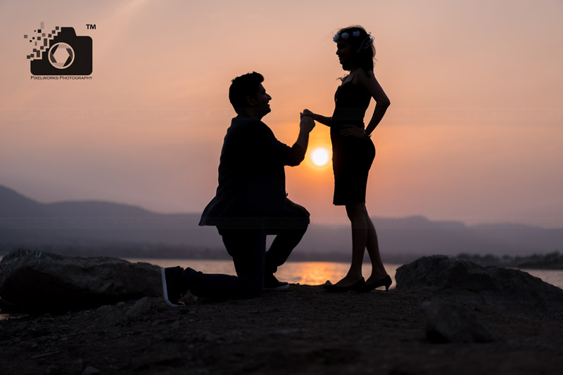 lake pre wedding shoot proposal