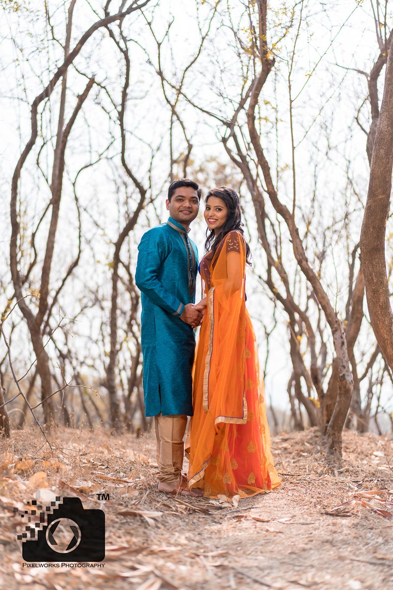 Forest Pre wedding shoot Lehenga