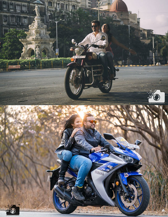 Pre Wedding Shoot Poses bike