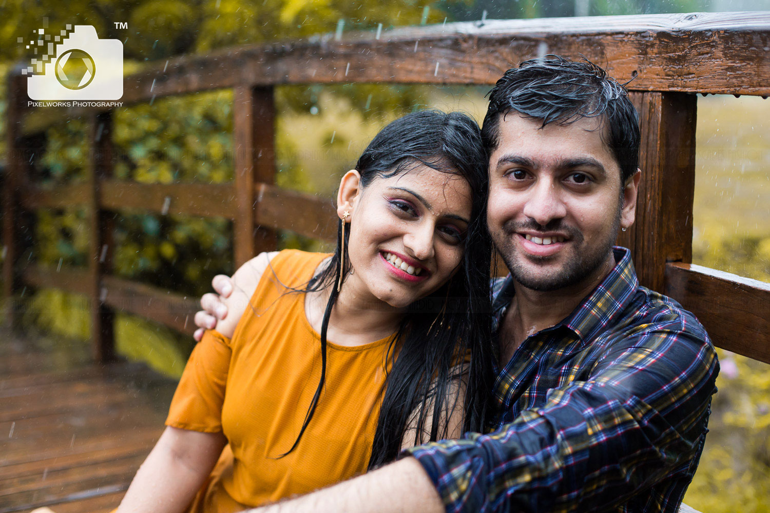 Pre Wedding Shoot Poses in rain closeup