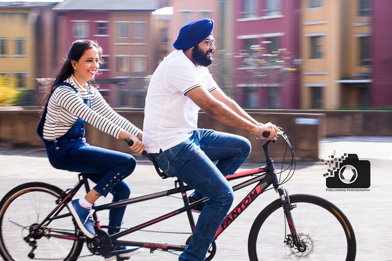 Pre Wedding Shoot Poses cycling