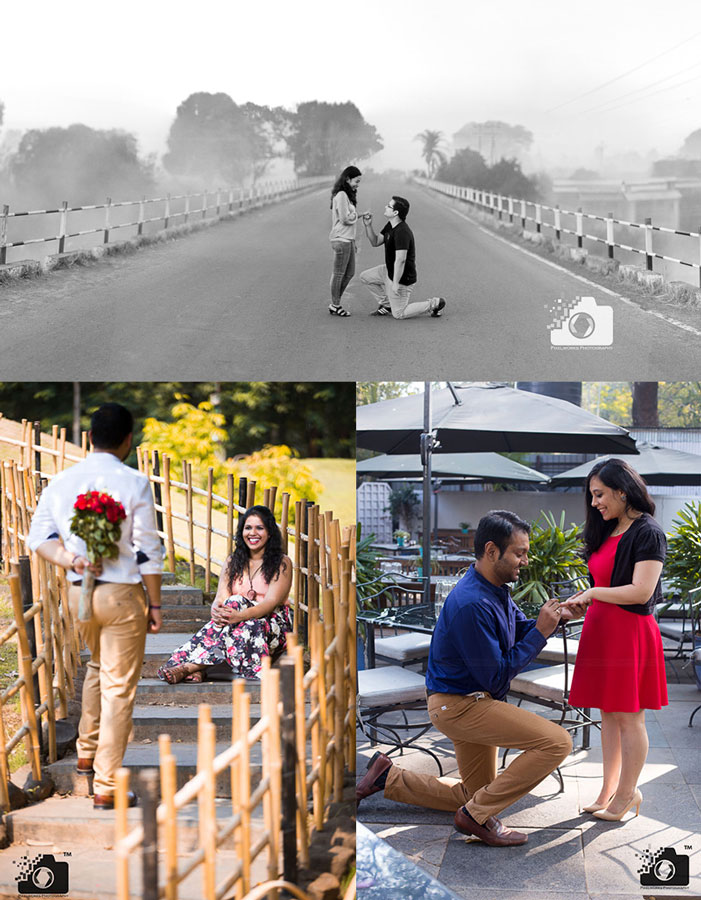 Pre Wedding Shoot Poses proposal on one knee