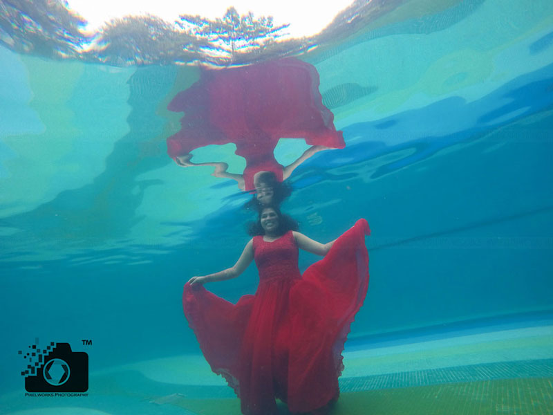 Underwater pre wedding shoot girl fairy