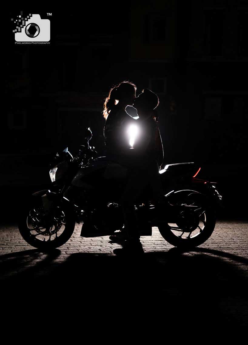 pre wedding motorcycle