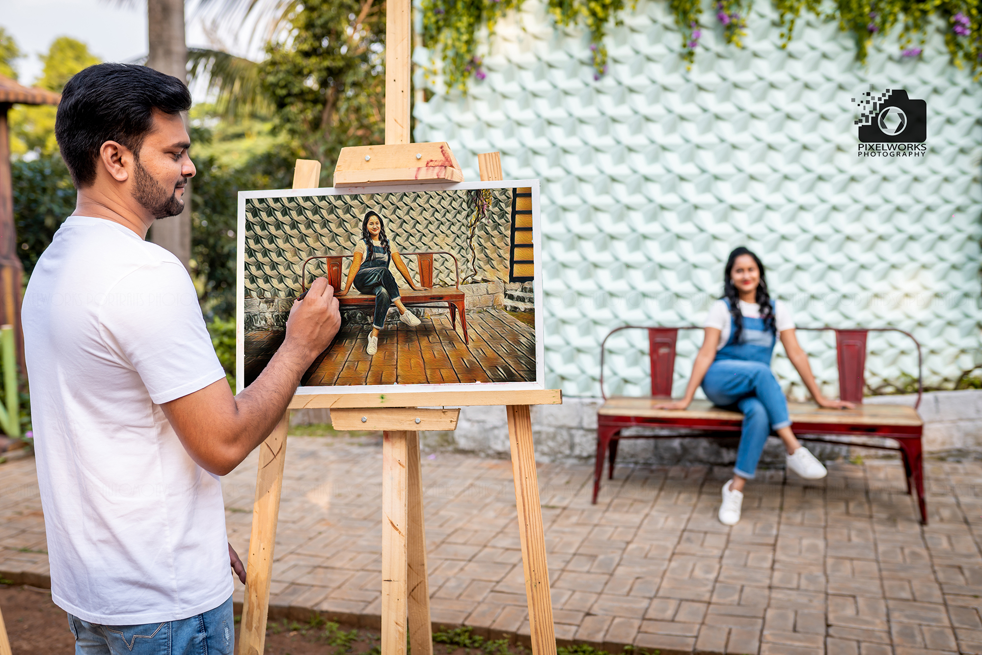 best Pre wedding photographer for sets painting